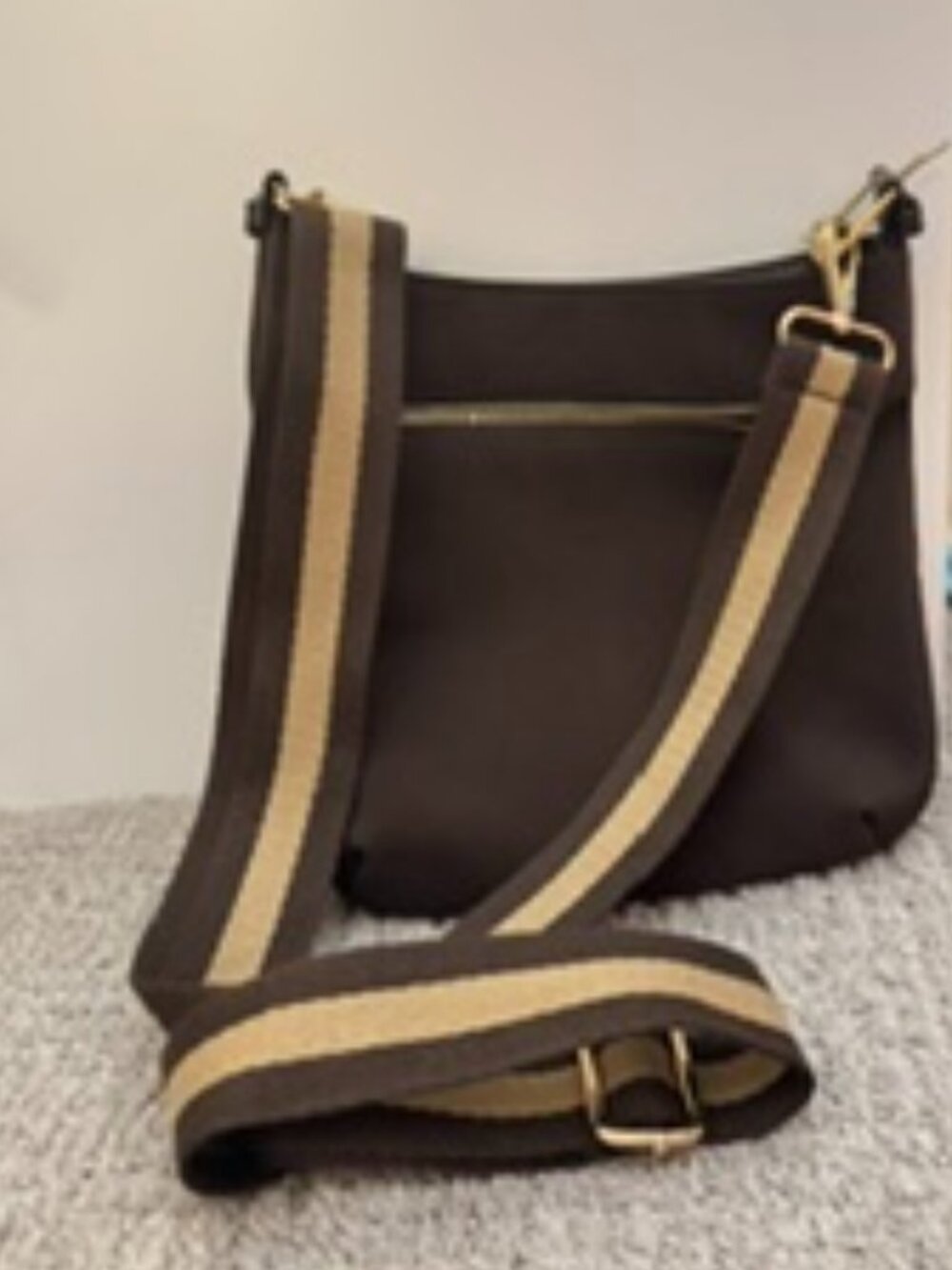 Ralph Lauren Brown Nylon Crossbody Excellent Condition